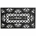 Configuracion 18 x 30 in. Clementine Rubber Rectangular Doormat Black CO2830366